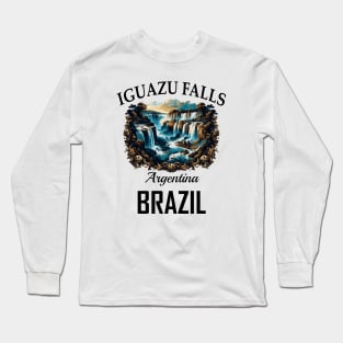 Iguazu Falls Argentina -Cool Baroque style illustration Long Sleeve T-Shirt